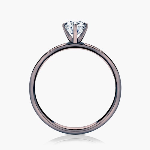 Pierścionek zaręczynowy SAVICKI: czarne złoto, diament